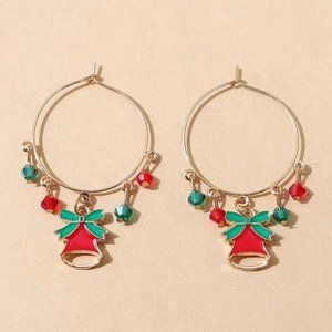 Christmas Crystal Glass Earrings